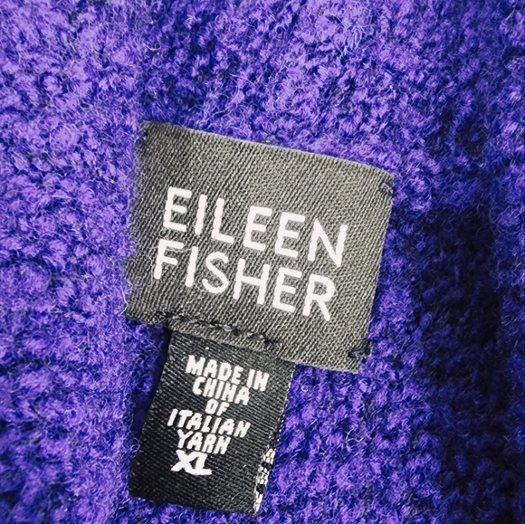 Eileen Fisher Merino Cashmere Shawl Collar Open Cardigan L - Picture 4 of 4